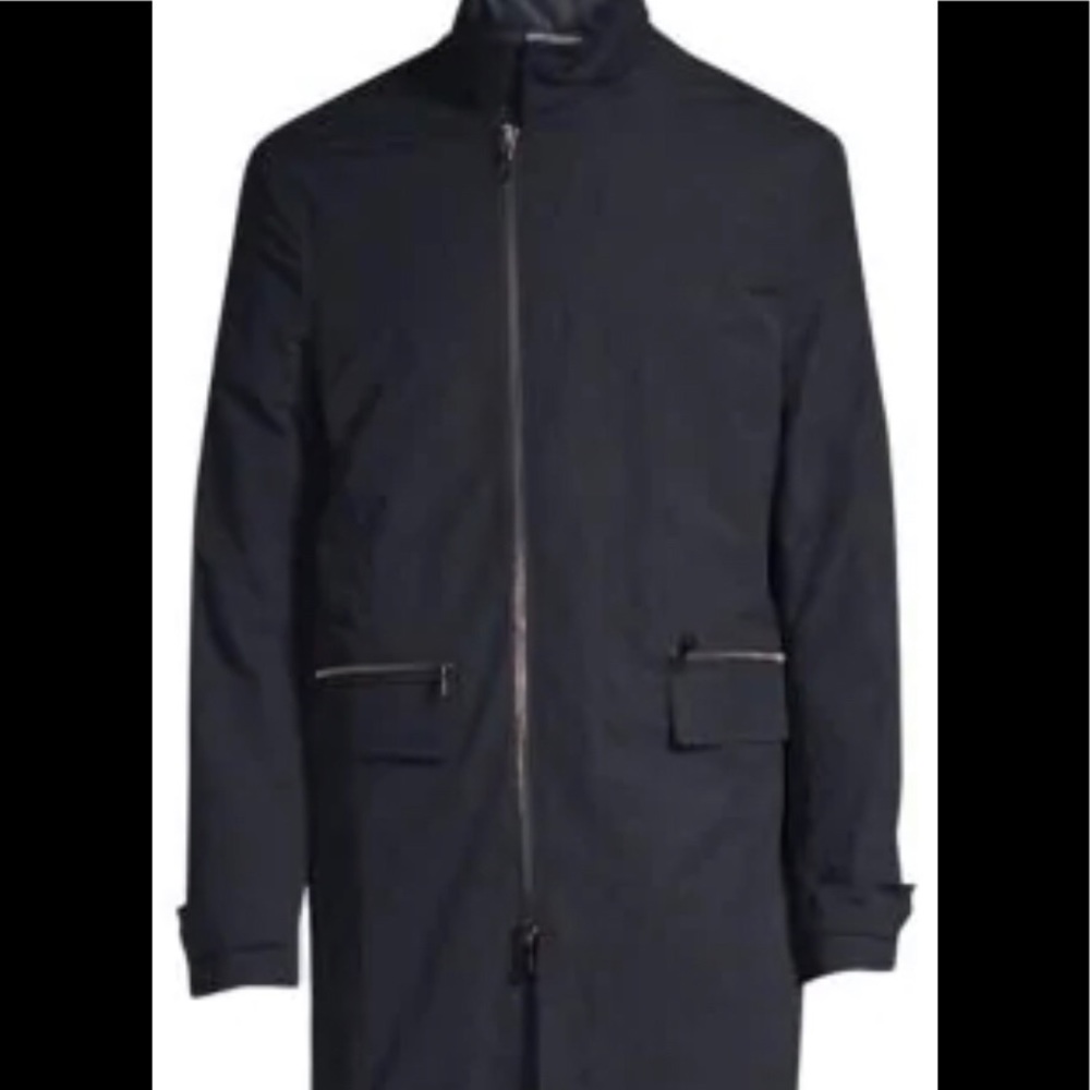 John Varvatos Detachable Parka Navy Jacket Size 50
